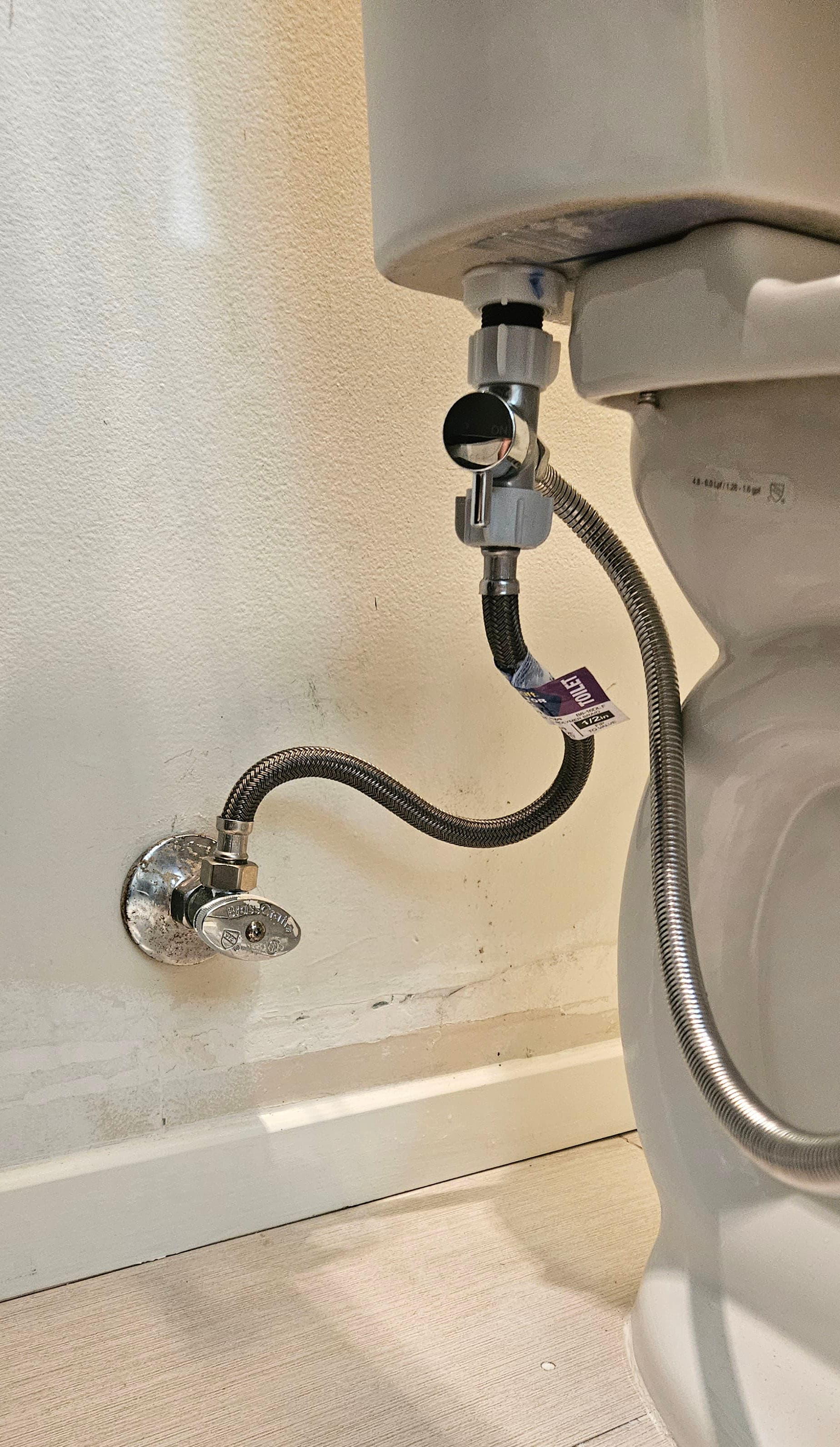 Toilet water supply connector repair