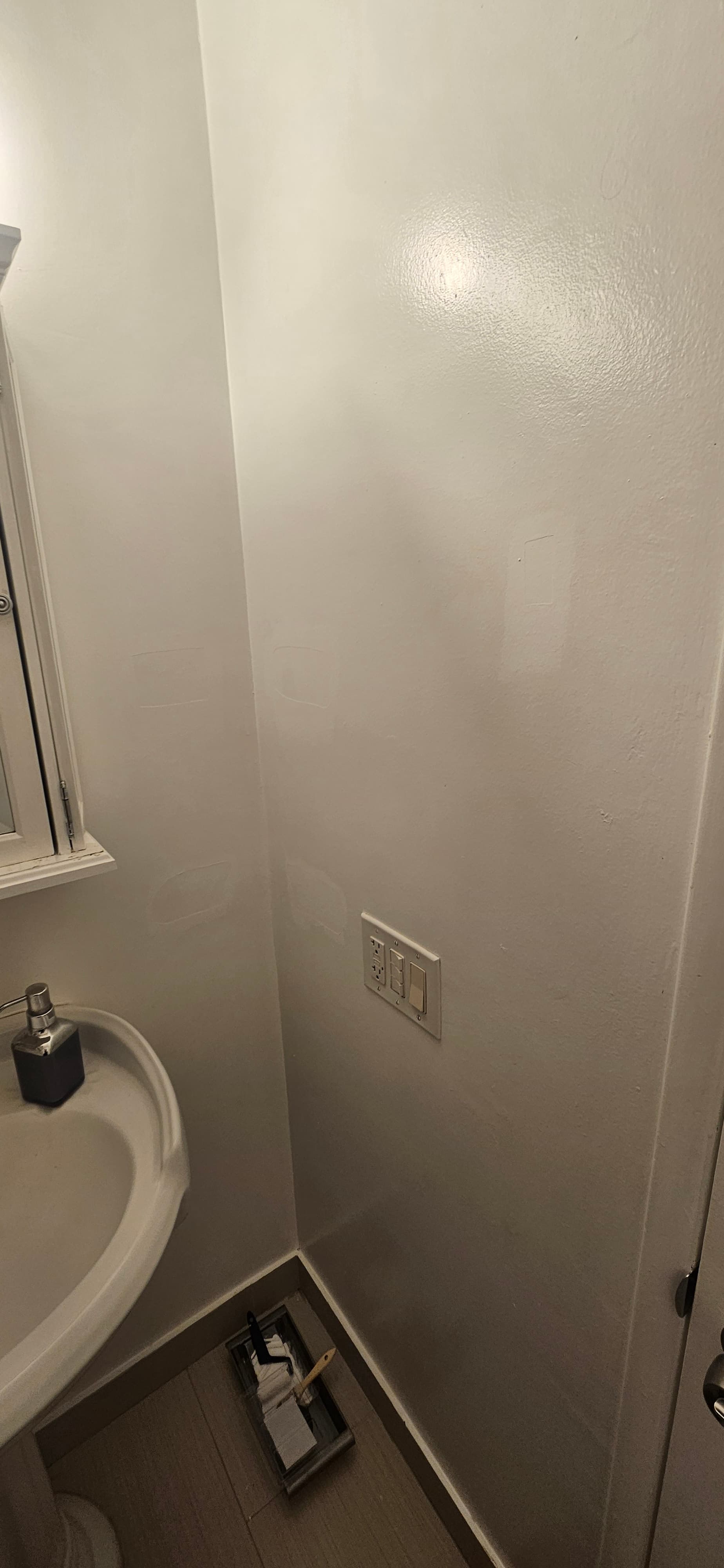 Bathroom wall patching after repair