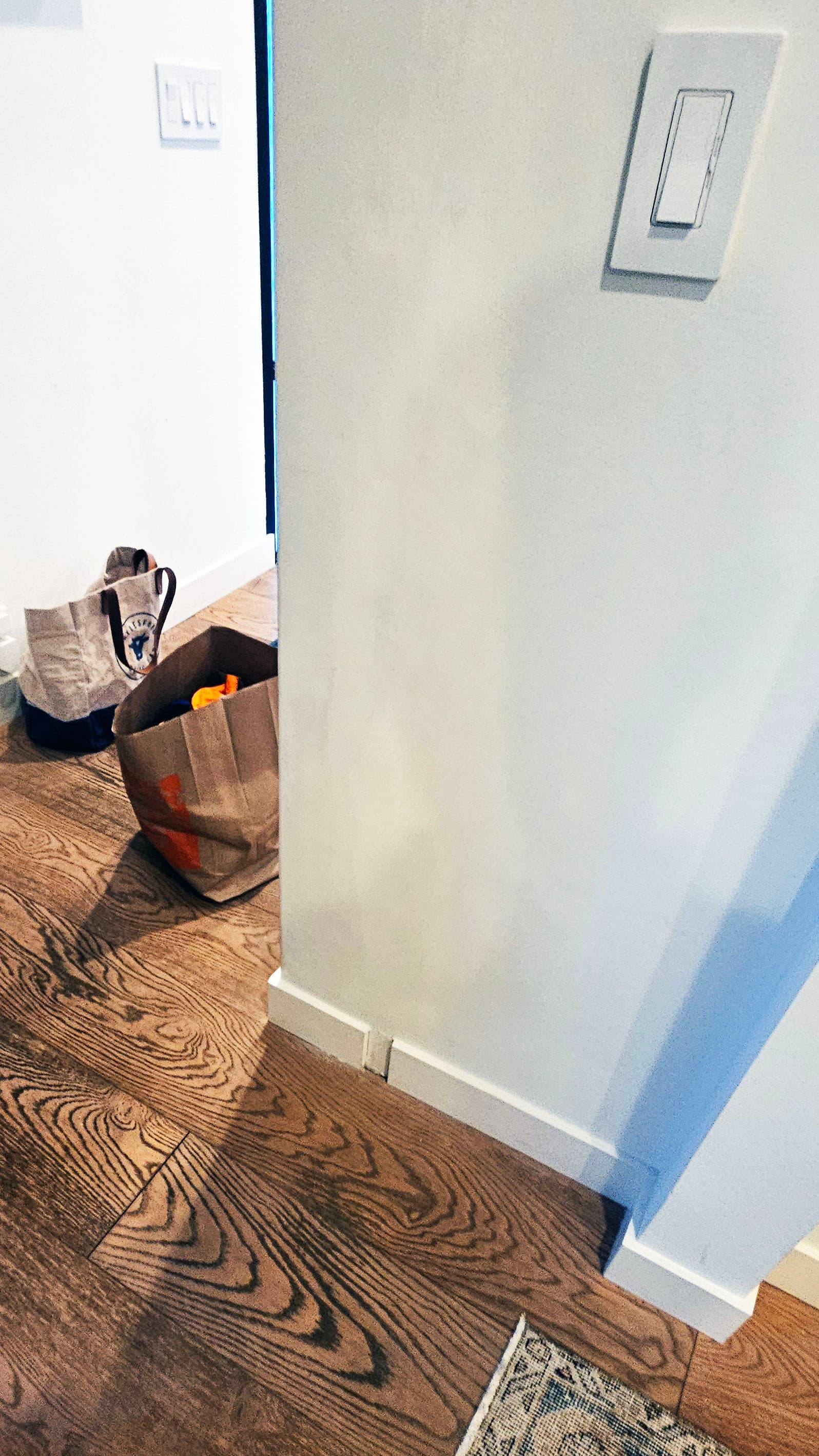Wall damage repaired and cleaned up