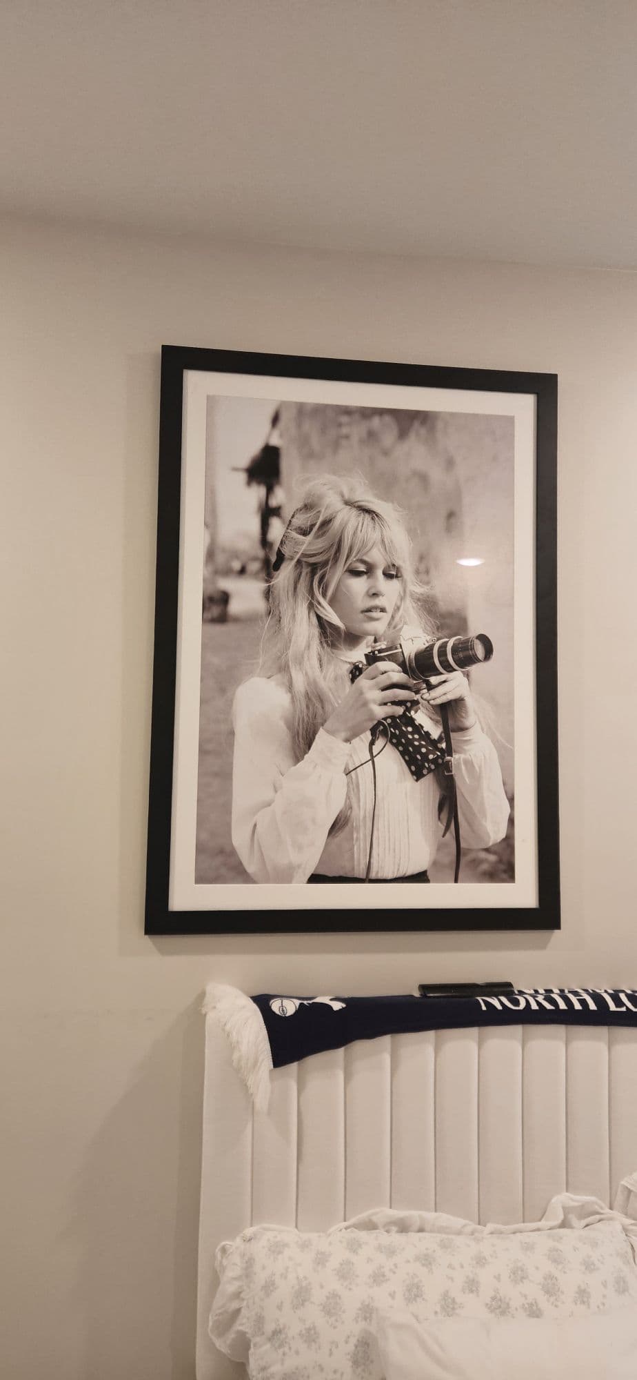 Framed photo as part of a wall display