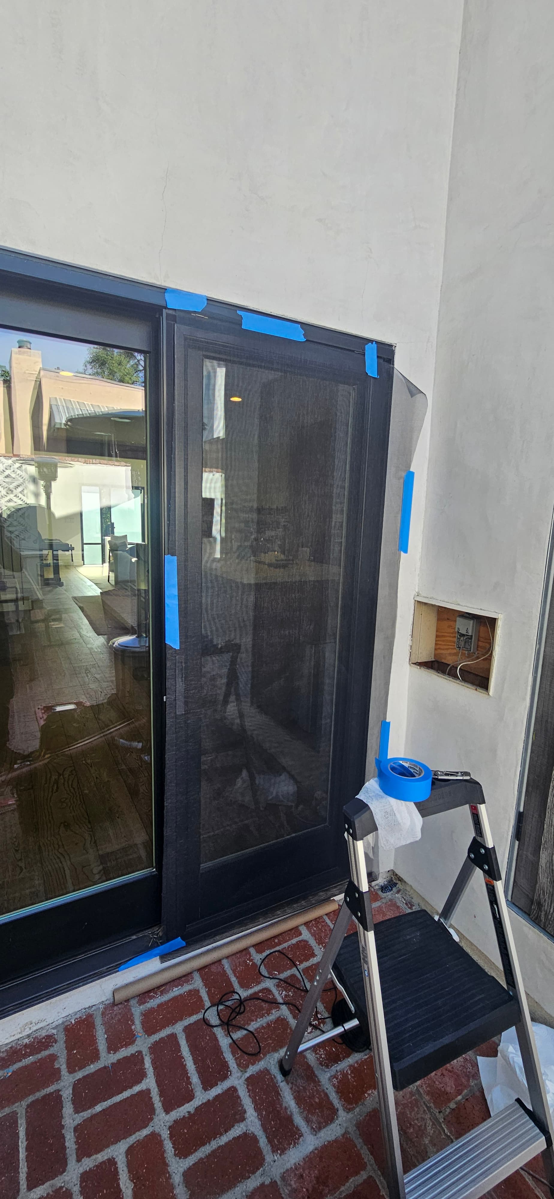 Door screen installation