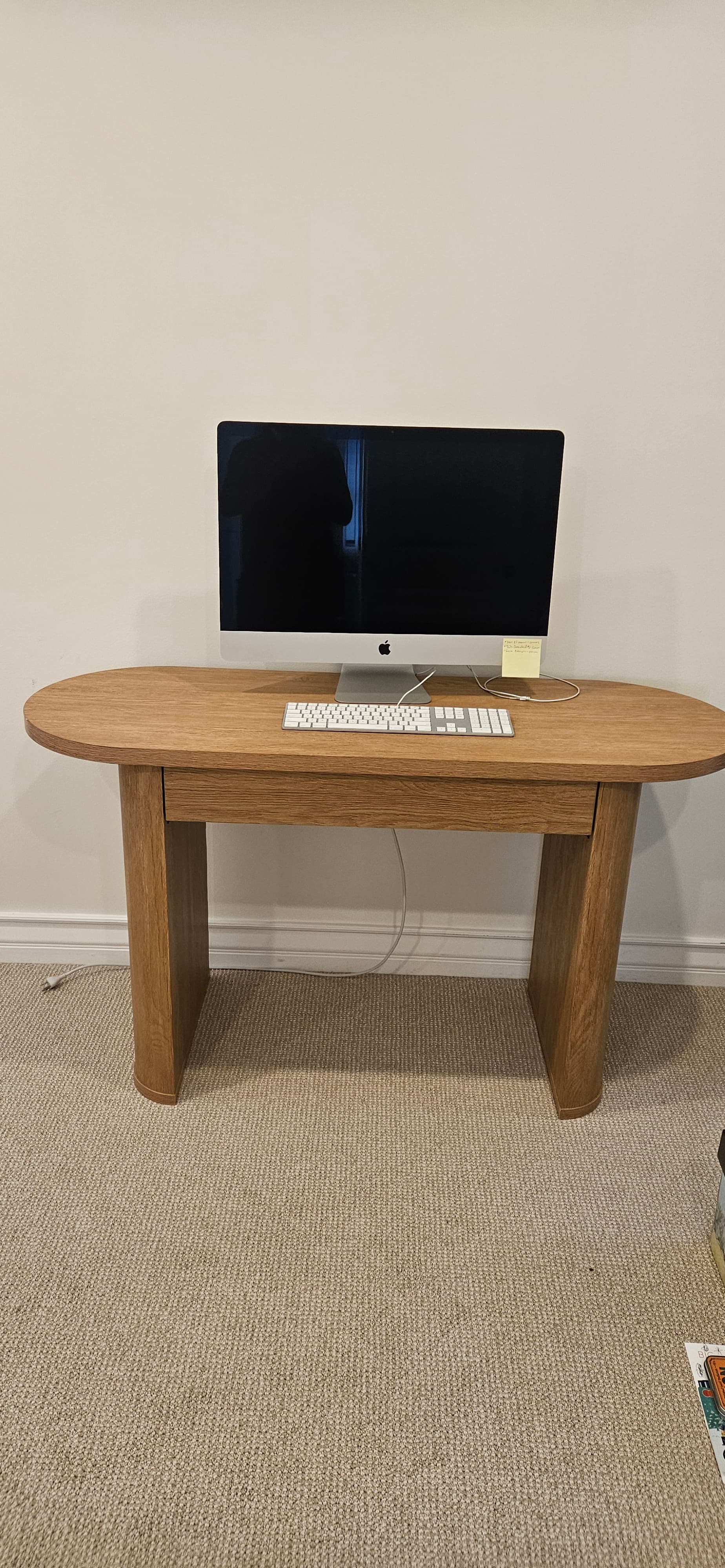 Home office computer desk assembled