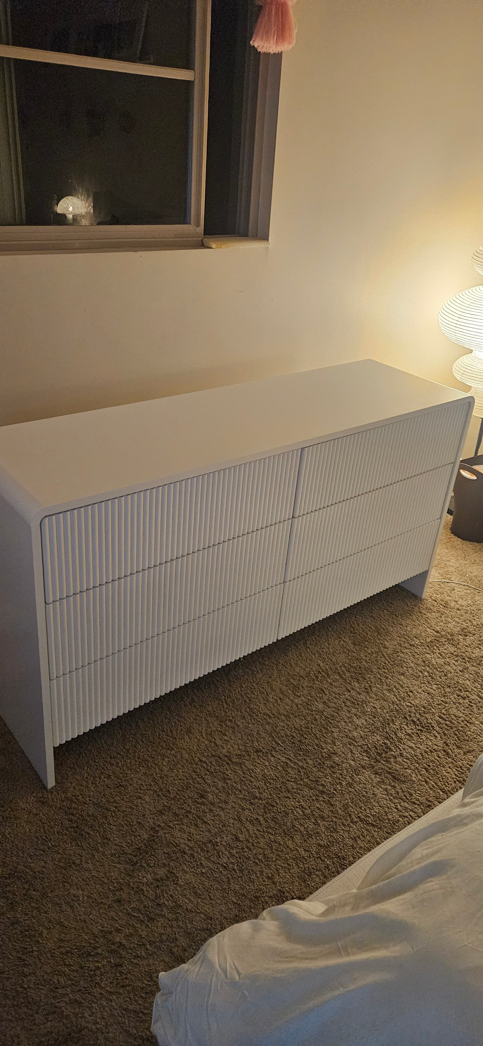 Nightstand assembled and placed