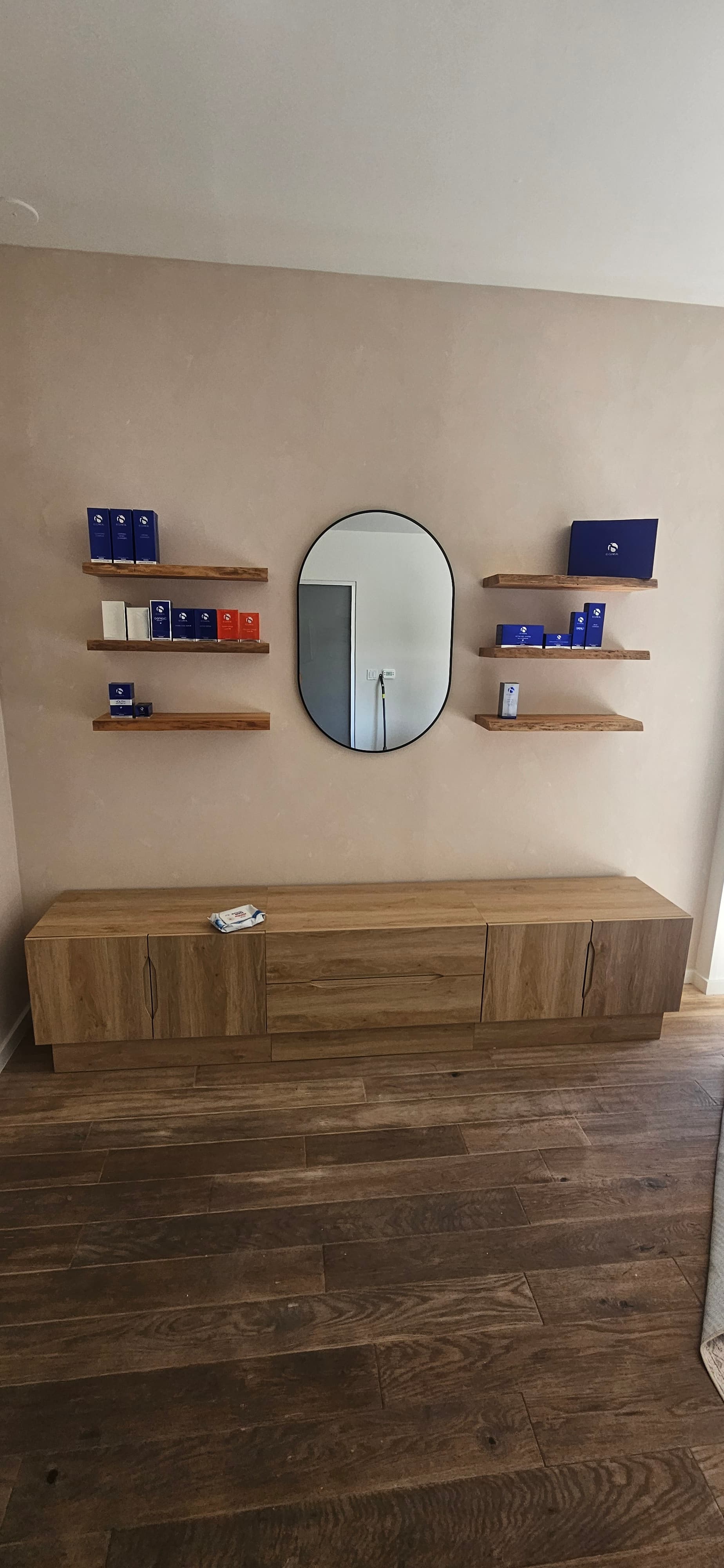 Wall-mounted shelving system