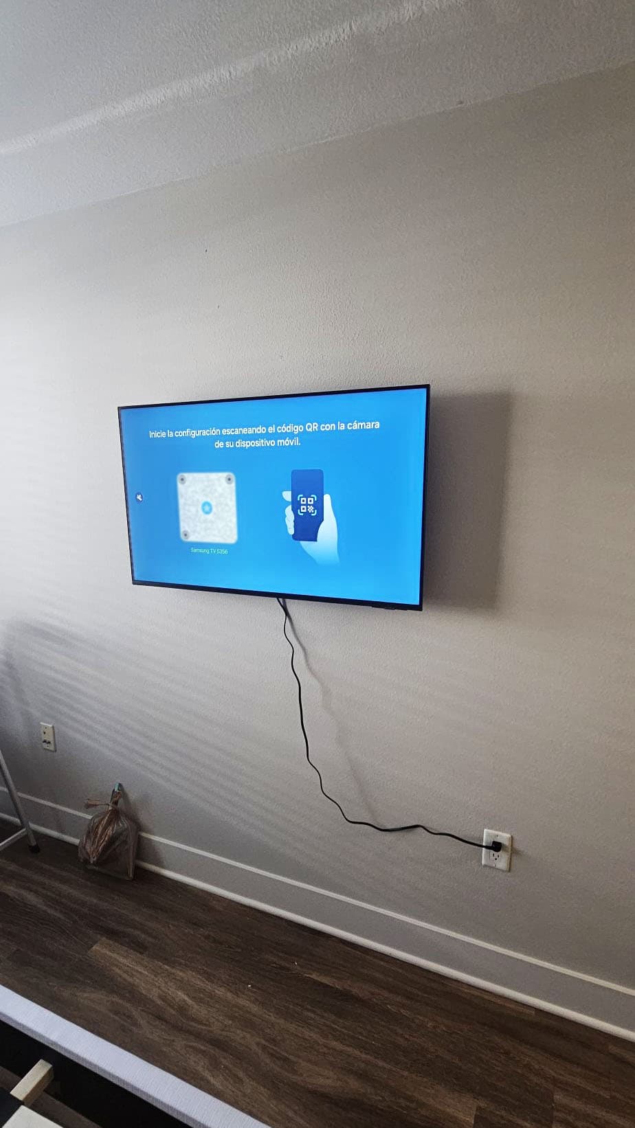 TV mounting finished setup